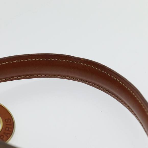 CELINE Macadam Canvas Hand Bag PVC Leather 2way Brown Gold Auth 86265 - Picture 8 of 16